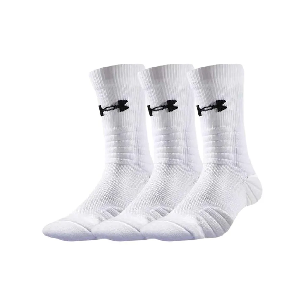 Under Armour Basketball Socks Unisex 3 Pack White