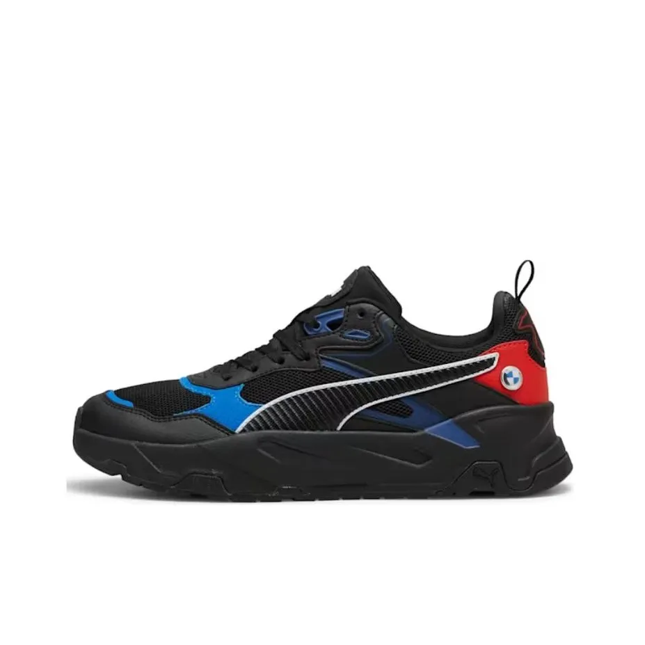 PUMA BMW M Motorsport Low Top Casual Shoes Unisex Black Red