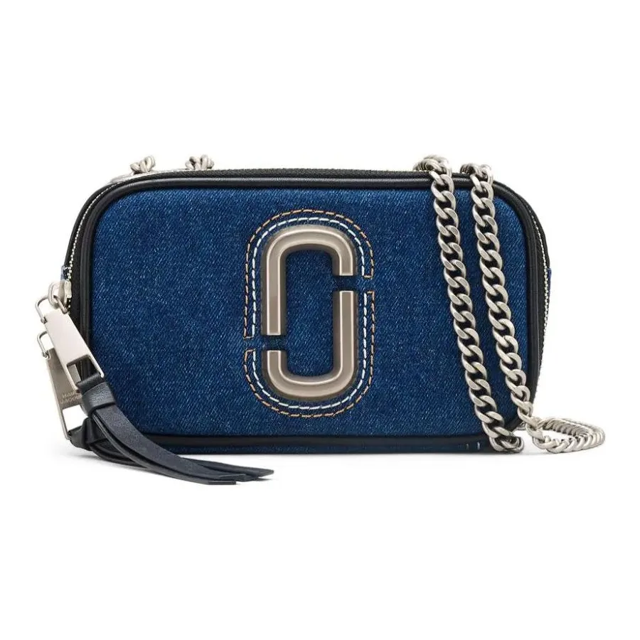 MARC JACOBS The Denim Chain Snapshot Crossbody Bag