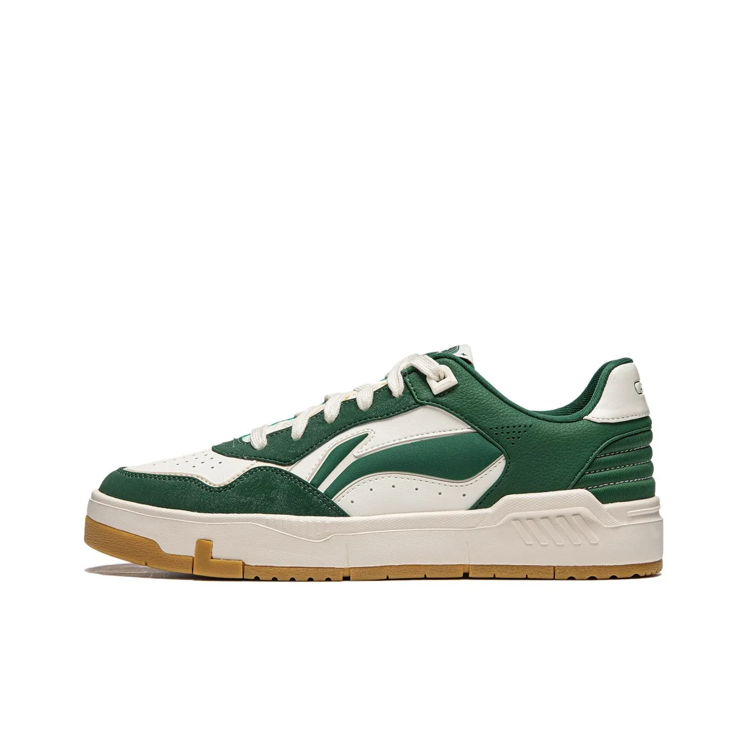 LiNing Common 80s Anti-Slip Wear-Resistant Low-Top Skateboard Shoes Men's Green White