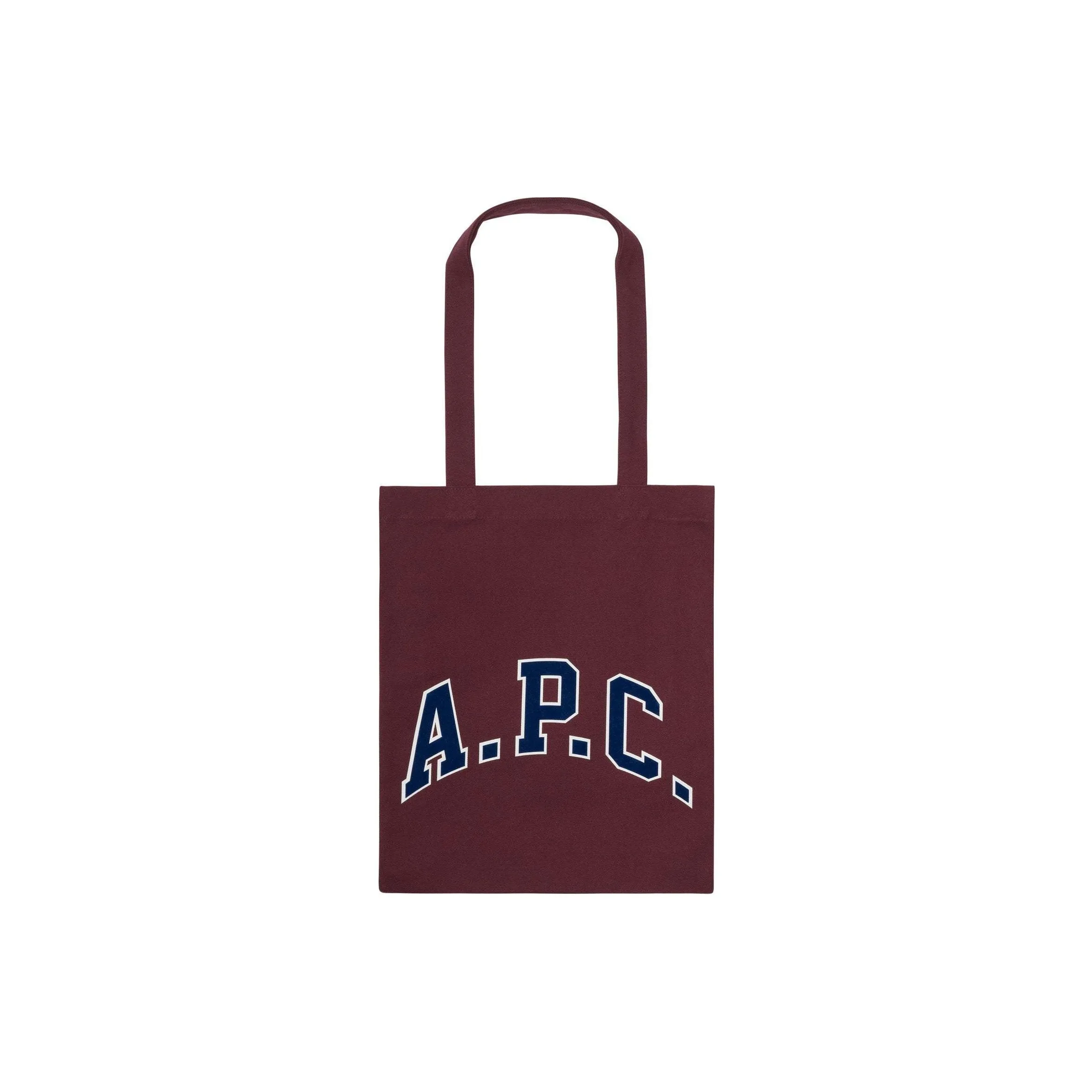 A.P.C Cotton And Canvas Tote Bag, Shopping Bag, Handbag, Shoulder Bag Unisex Burgundy