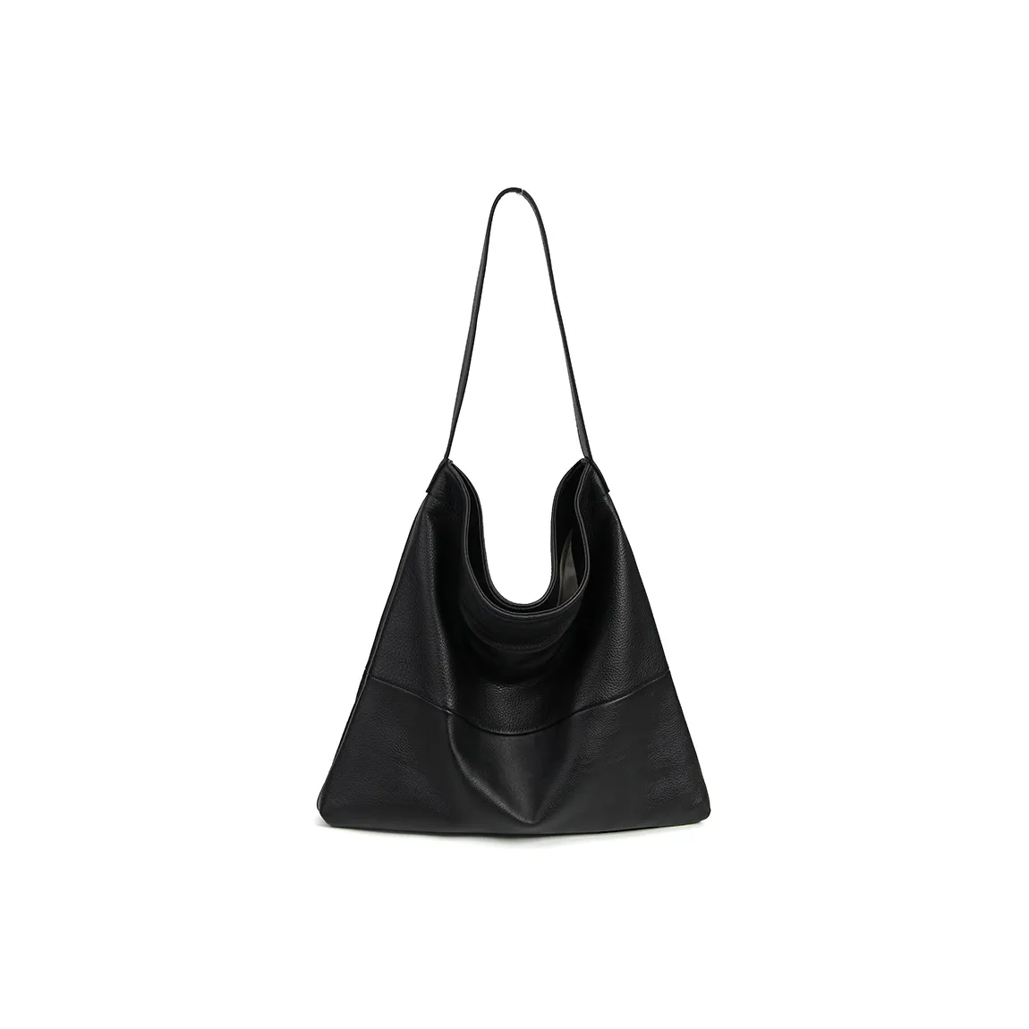 YOCAMU Сумка-тоут из коровьей кожи плечевая сумка унисекс черного цвета