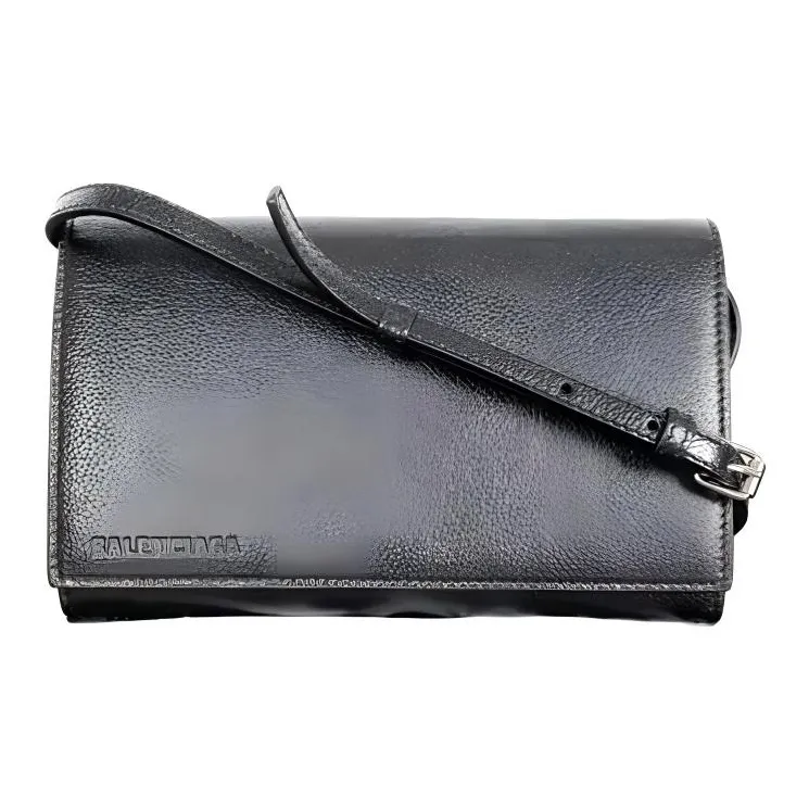 Balenciaga Leather Crossbody Bag Women's Black