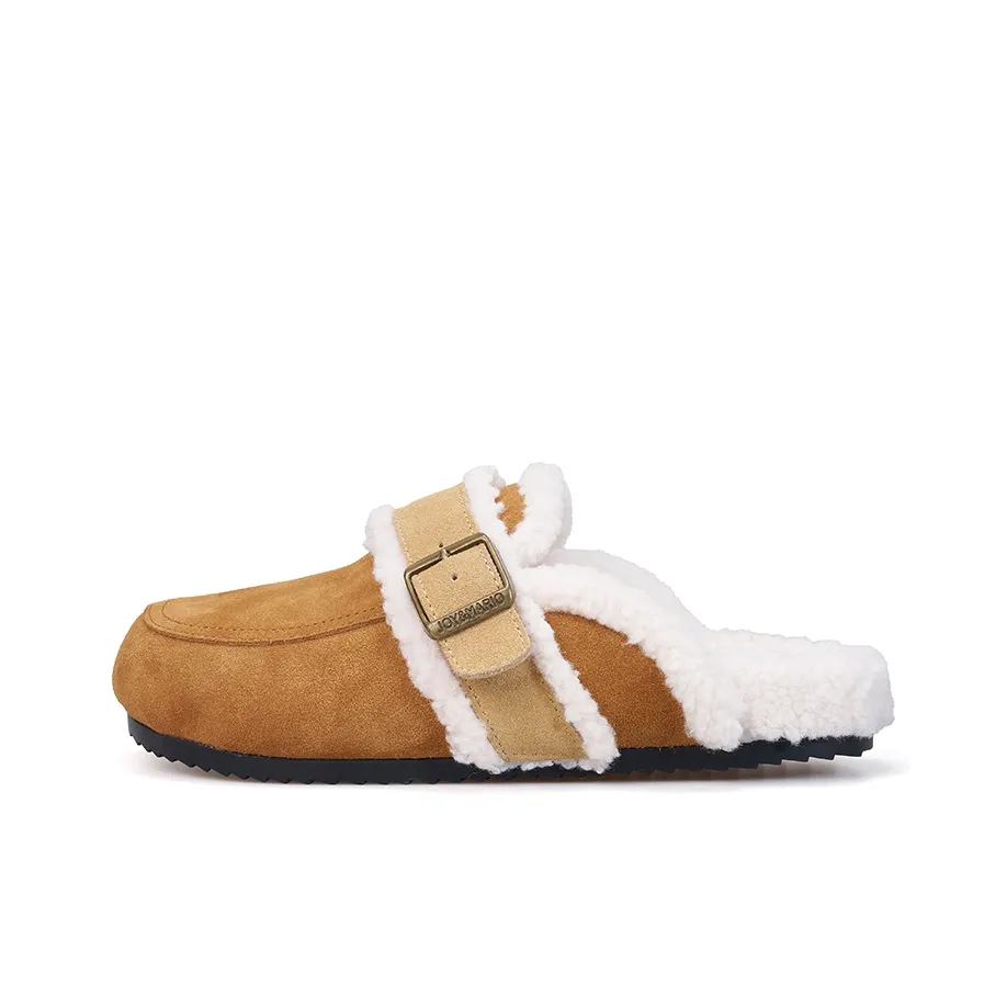 Joy&Mario Rubber Sole Closed Toe Slippers Women's