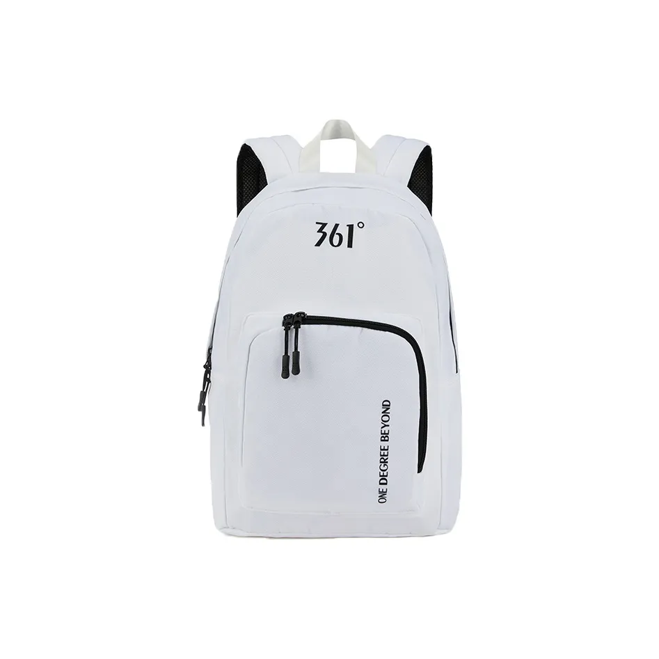 361° Polyester Backpack For Students, Outdoor, Mountaineering, Travel, And Plane Use Large Size Unisex Black/White