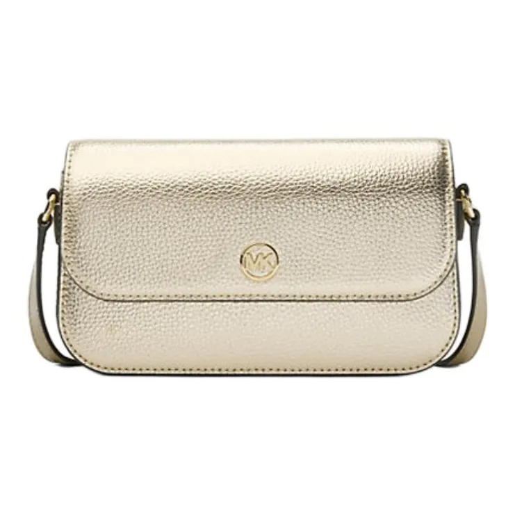 MICHAEL KORS Leather Handbag, Shoulder Bag, Crossbody Bag Trumpets Women's Light Gold