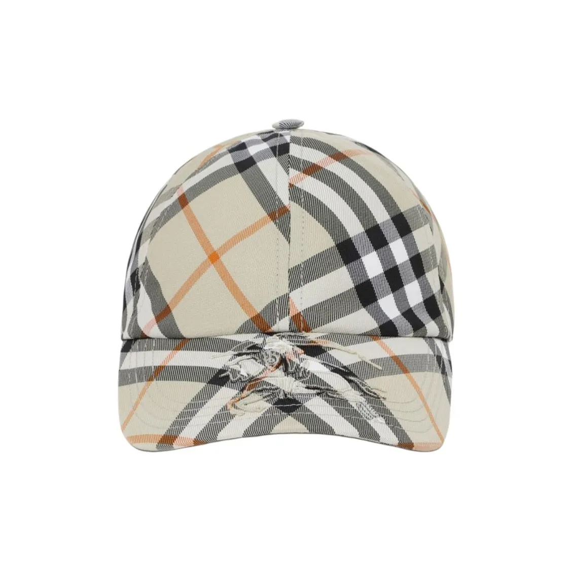 Burberry Equestrian Knight appliqué Checked Cap