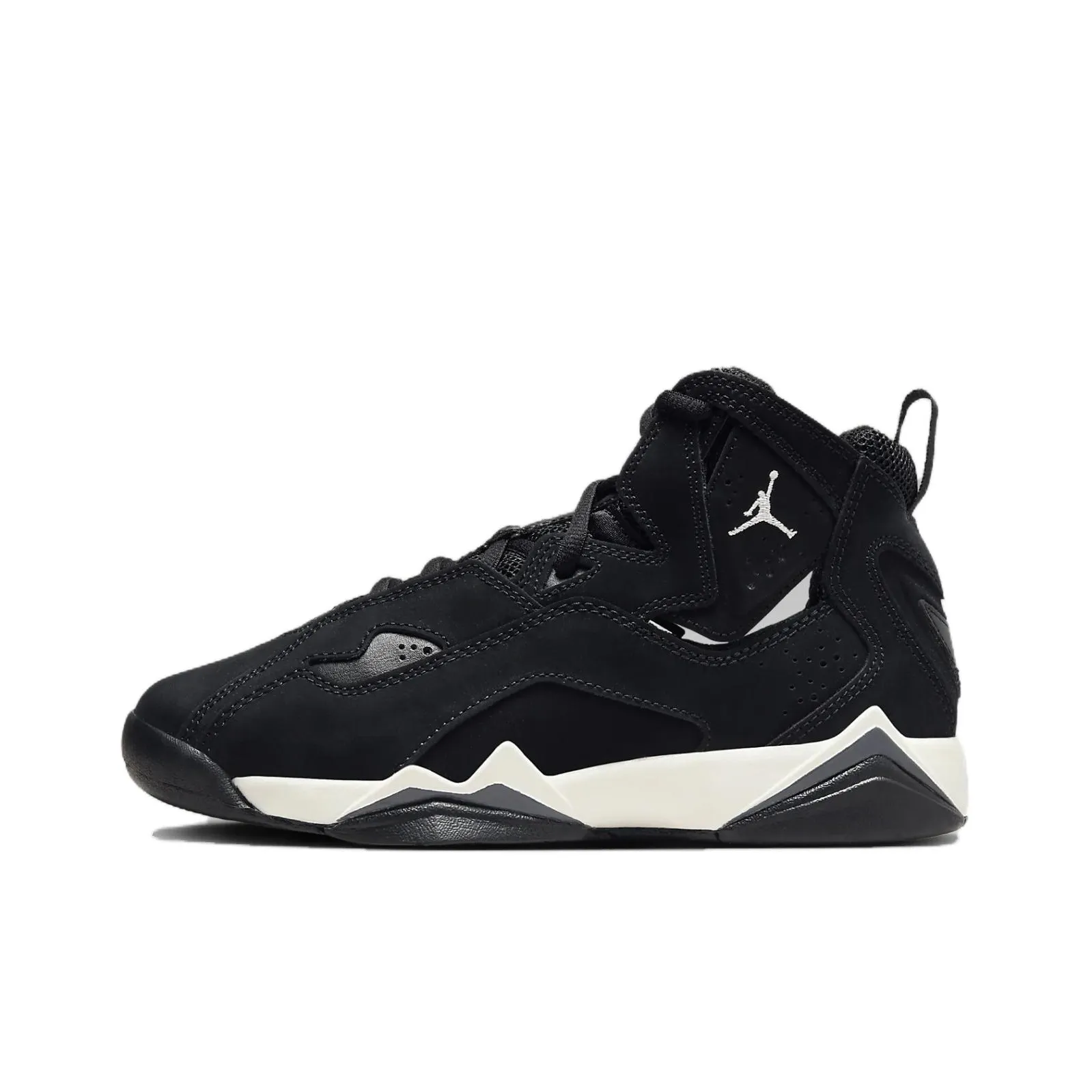 Jordan True Flight Abrasion Resistant High Top Children's Basketball Shoes Black Teenagers