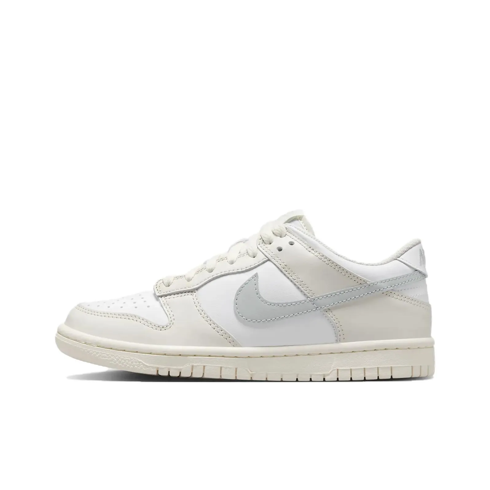 Nike Dunk Anti Slip Wear Resistant Low Top Kids' Skateboarding Shoes Gray White