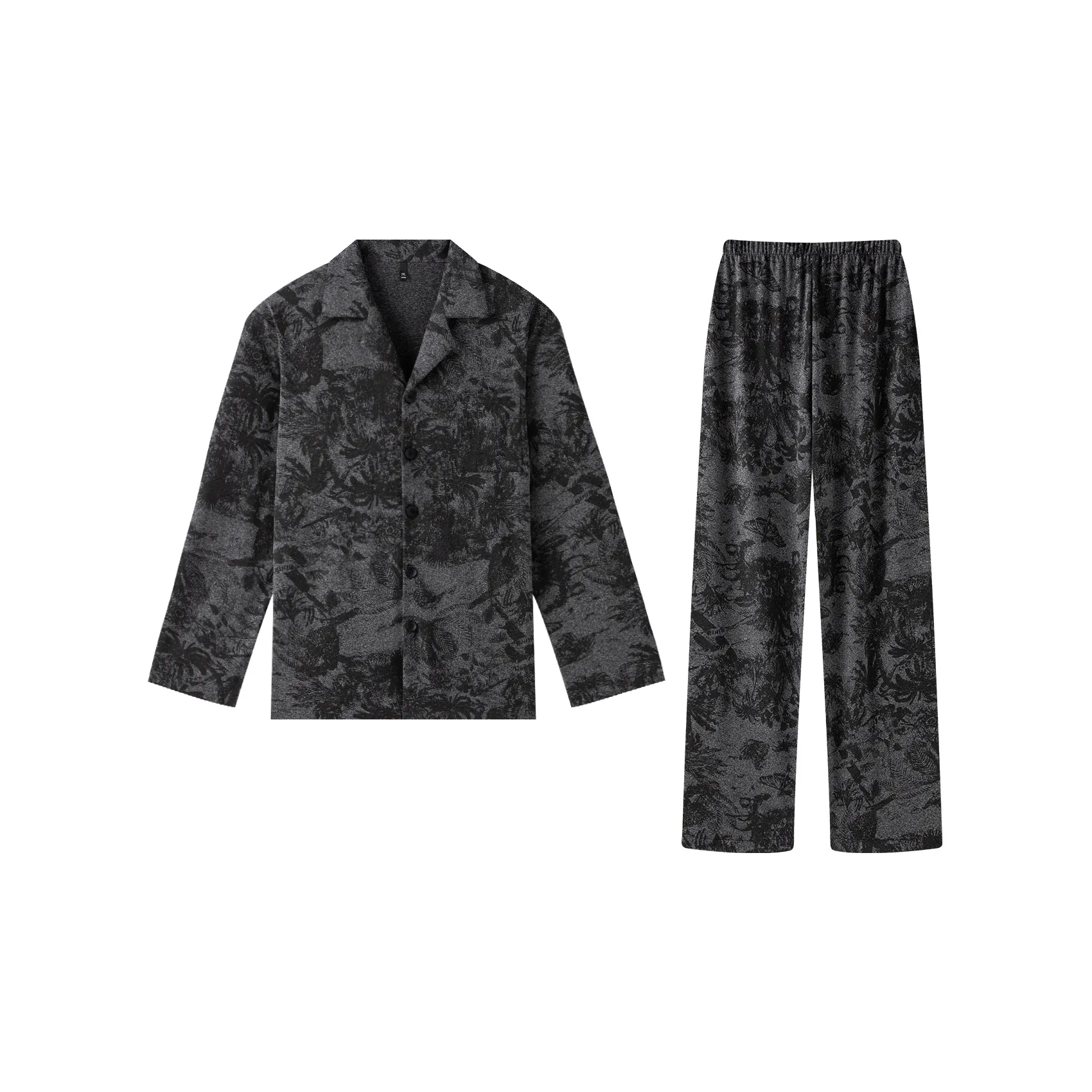 Gongdie Pajama Set Men's Dark Gray