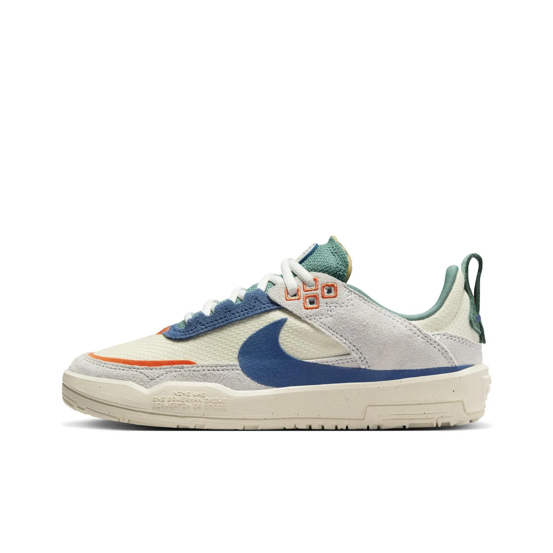 Nike SB DAY ONE Anti Slip Wear Resistant Low Top Kids' Skateboarding Shoes White Blue