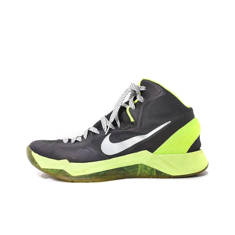 Nike ZOOM HYPERDISRUPTER Slip-resistant Abrasion-resistant MID Баскетбольные кроссовки Мужские Серый Зеленый