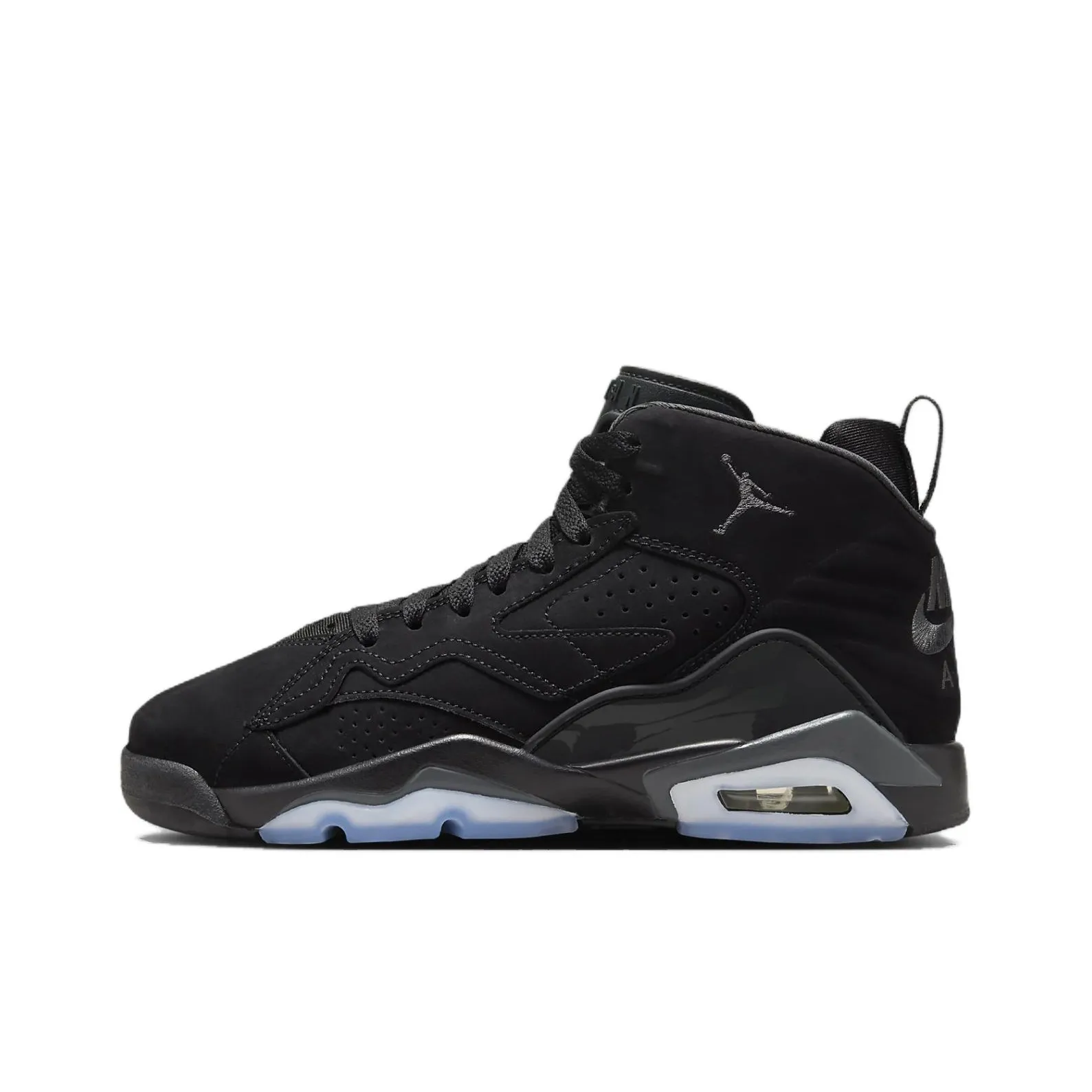 Jordan Jumpman MVP Slip Resistant Cushioning Mid Top Children's Basketball Shoes Black Teenagers
