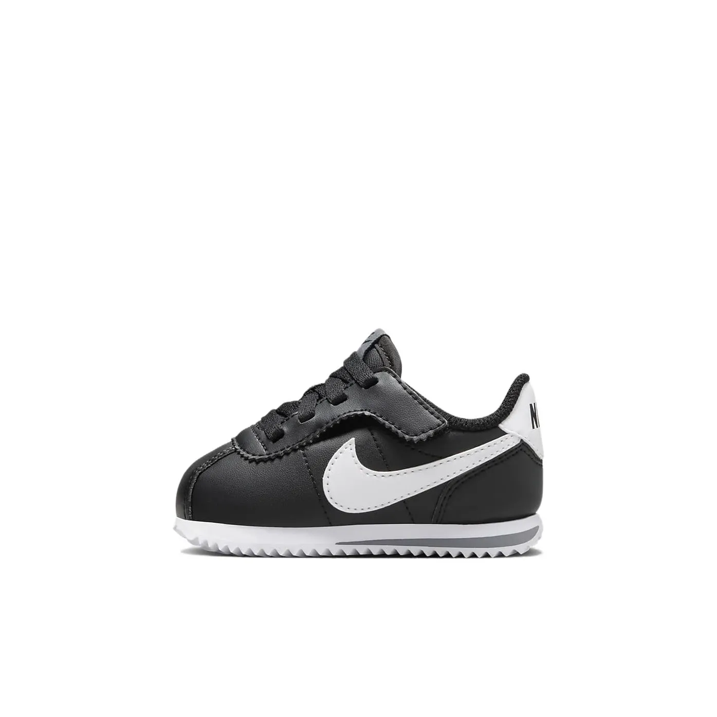 nike Cortez EasyOn Устойчивая к истиранию Низкая Обувь для малышей Черный Белый Младенец Малыш