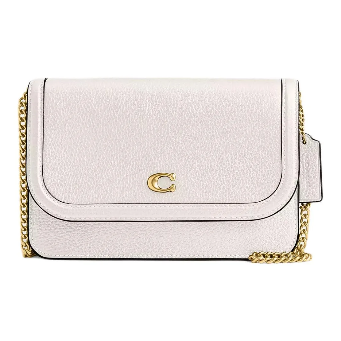 COACH Legacy Pebbled Leather Shoulder Bag, Crossbody Bag Mini Women's White