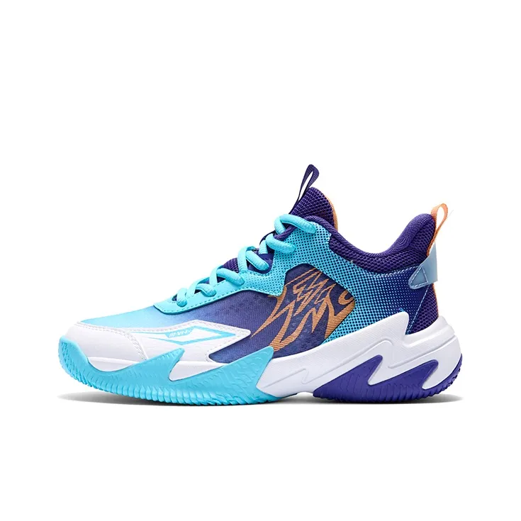 361°KIDS Hummer 2,0 Детская баскетбольная обувь Низкий топ Фантазия Фиолетовый Азур Синий 361 градусов Белый Унисекс