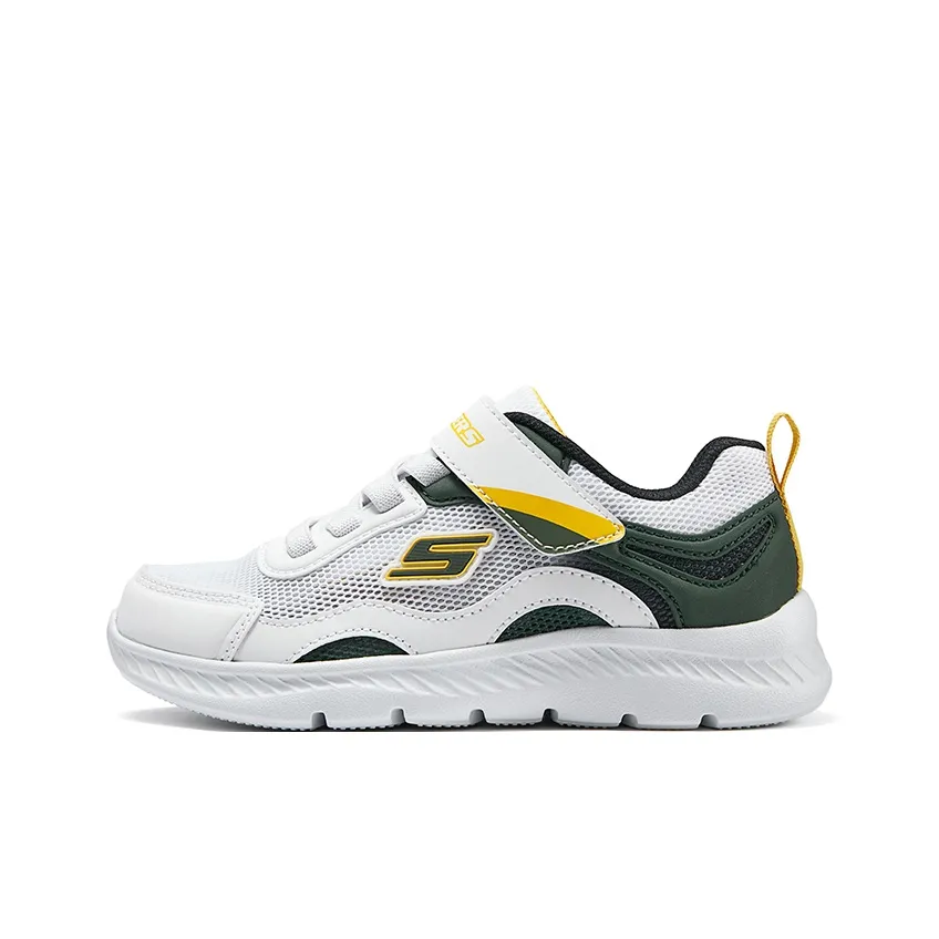 Skechers Low Top Kids Lifestyle Shoes White Yellow Black