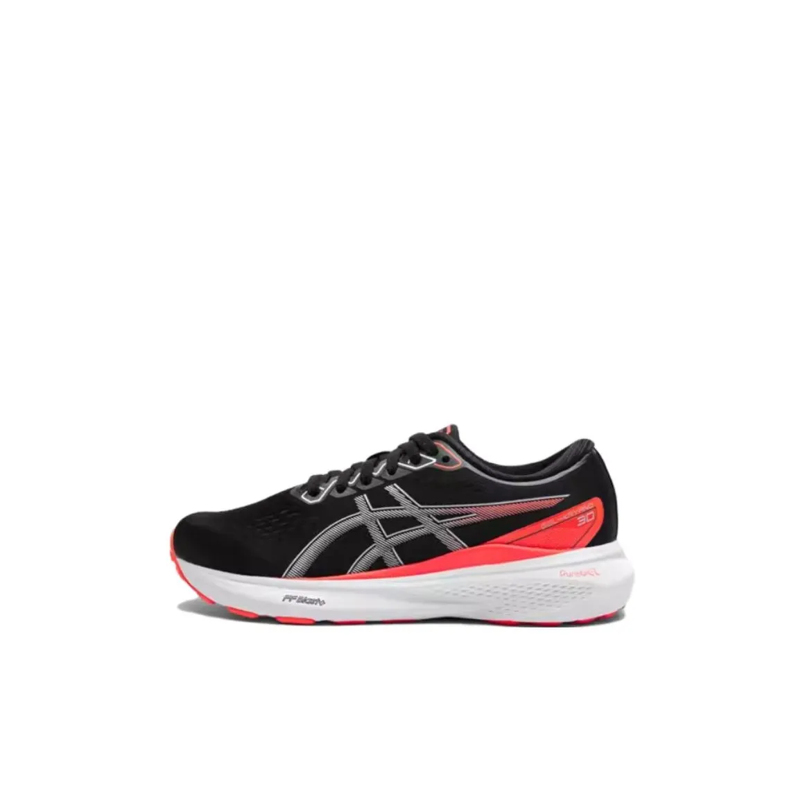 Asics Gel Kayano 30 Поддержка Отскок Дышащий Низкий Топ Детская Беговая Обувь Черный Оранжевый Детская