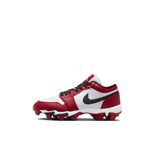 Jordan Air Jordan 1 Детские кроссовки для тренировок MID Топ Красно-белый Kids