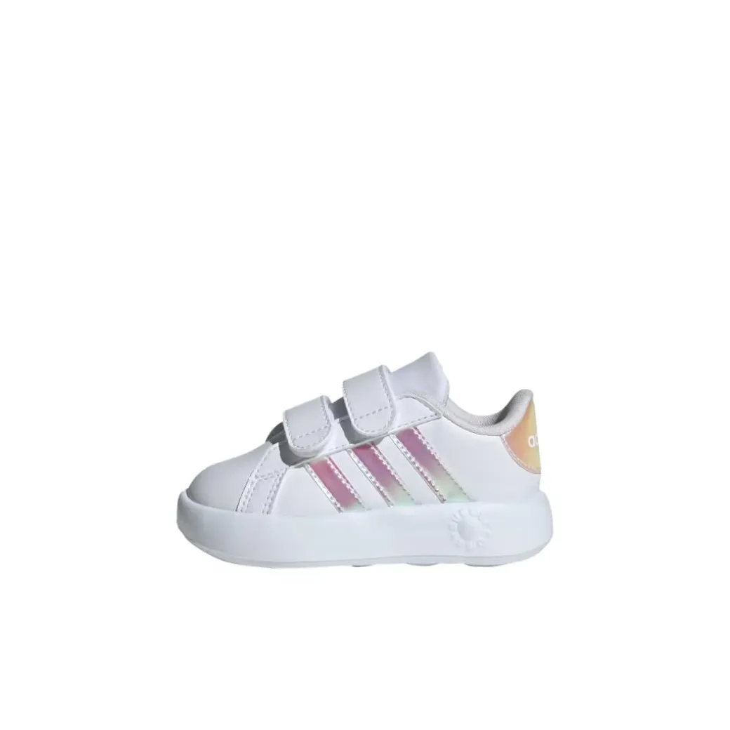 Adidas GRAND COURT 2,0 Нескользящая Легкая Низкая Обувь для малышей Белая Для новорожденных и малышей