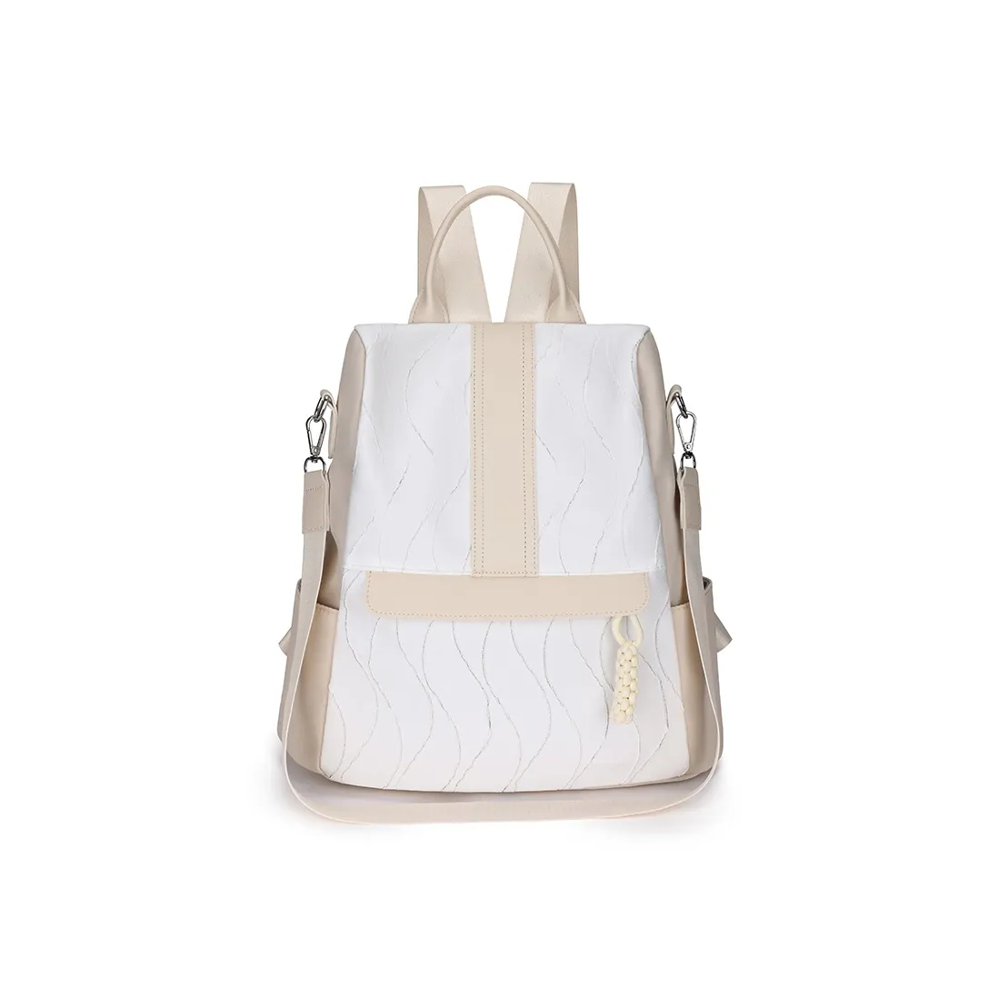 GEERDUN Оксфорд Carry Рюкзак Унисекс Экрю Черный Розовый Светло-Зеленый