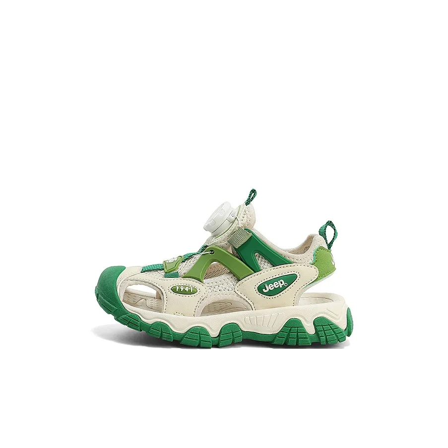 JEEP Износостойкие Дышащие и Анти-KICK Низкие Детские Сандалии Мятно-зеленого цвета для Детей