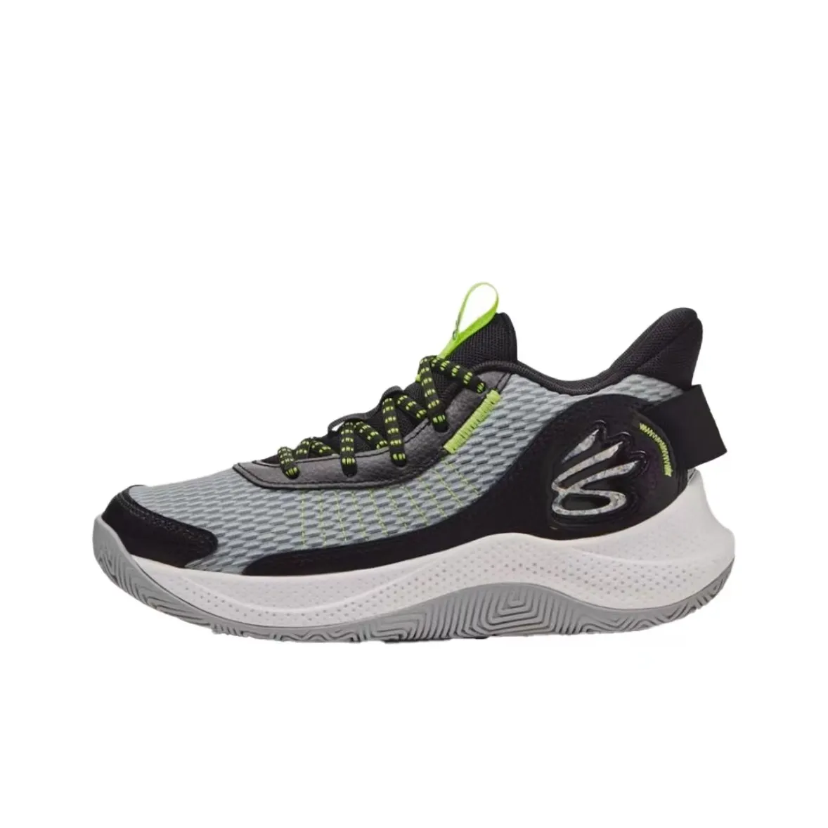 Under Armour Curry Anti Slip Wear Resistant Low Top Children's Basketball Shoes Gray Black Teenagers