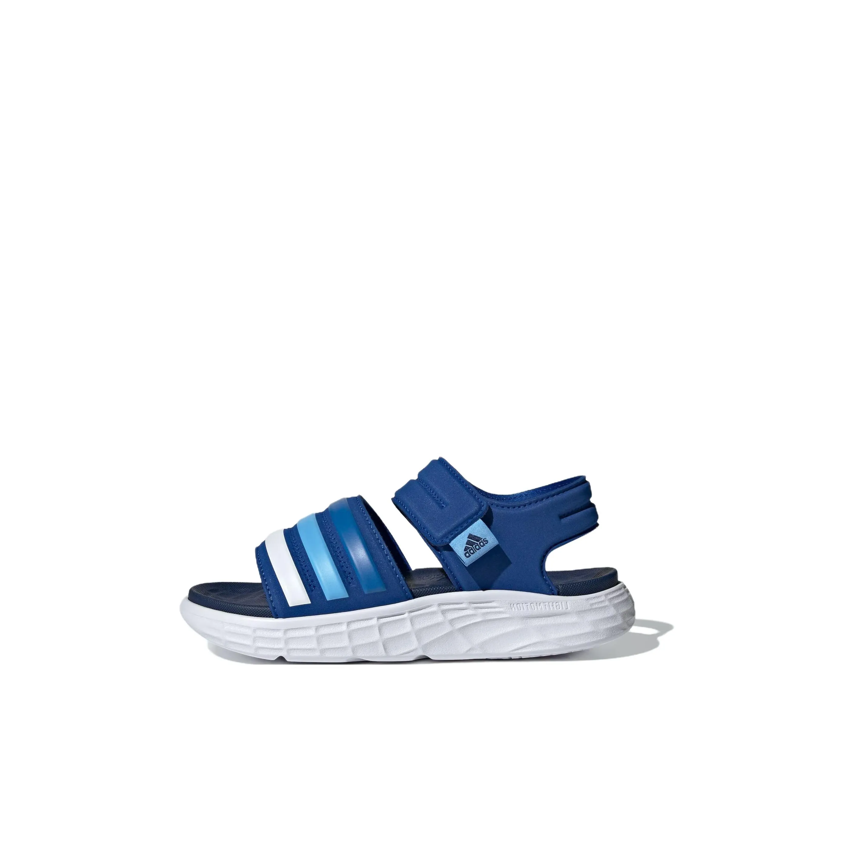 Adidas Duramo Sandals Противоскользящие Амортизирующие Быстросохнущие Детские Сандалии Синие Белые Детские