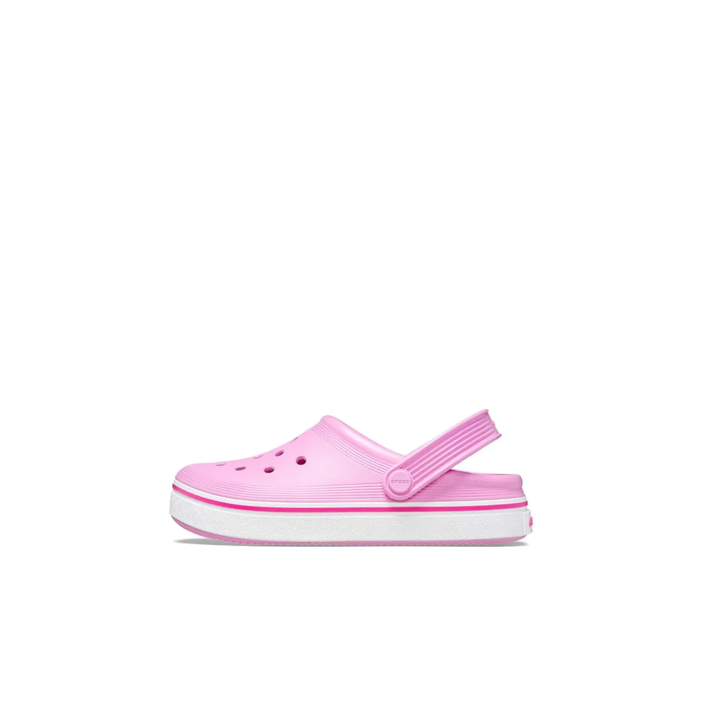 Crocs OFF COURT Slip-resistant и дышащие низкие топы детские сандалии цвет ириски розовый для малышей и детей младшего возраста