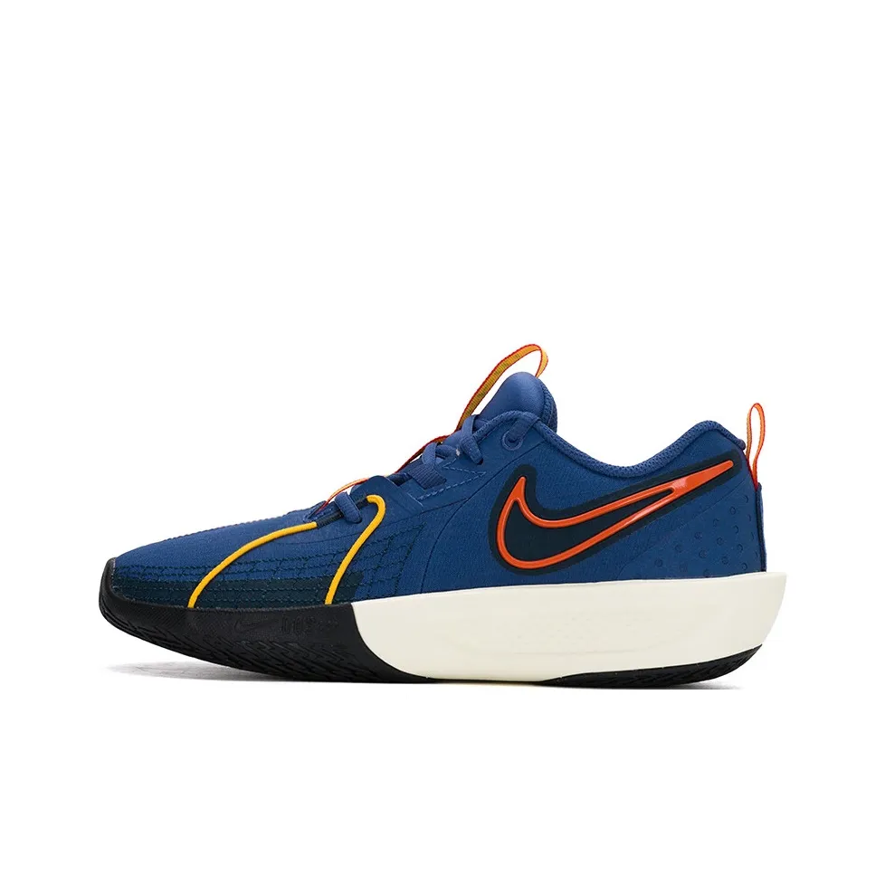 Nike Air Zoom G.T. Cut 3 Cushioning, Wear Resistant Low Top Children's Basketball Shoes Blue Orange
