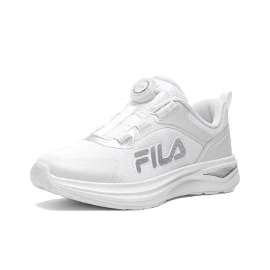 FILA KIDS Cushioning, Wear Resistant Low Top Kids' Running Shoes White Gray Teenagers