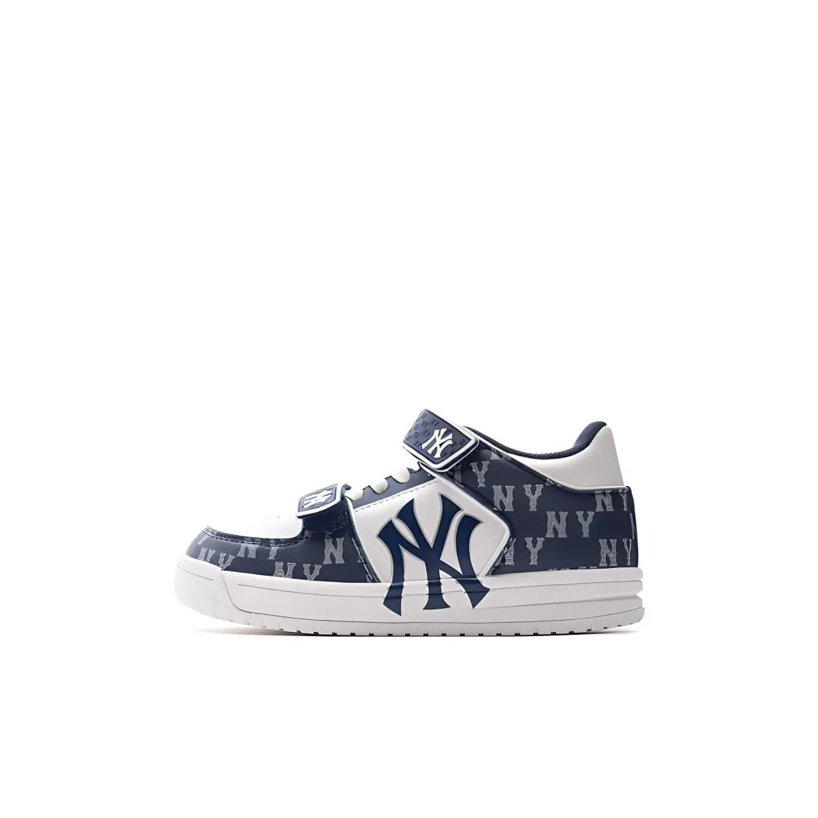 MLB Chunky Anti Slip Wear Resistant Low Top Kids Lifestyle Shoes Blue White Kids'
