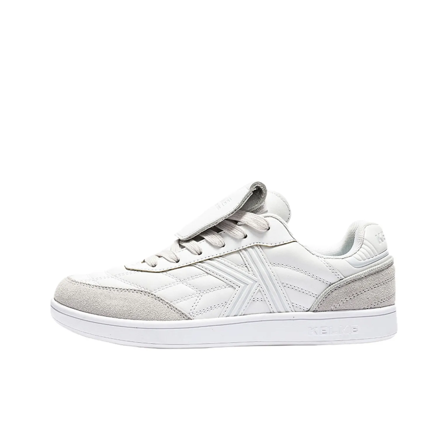 KELME Нижнее белье Устойчивое к истиранию Низкий топ Скейтборд Кроссовки Мужские Белый Серый