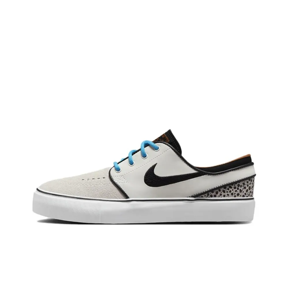 Nike SB Anti Slip Wear Resistant Low Top Kids' Skateboarding Shoes Gray White Teenagers