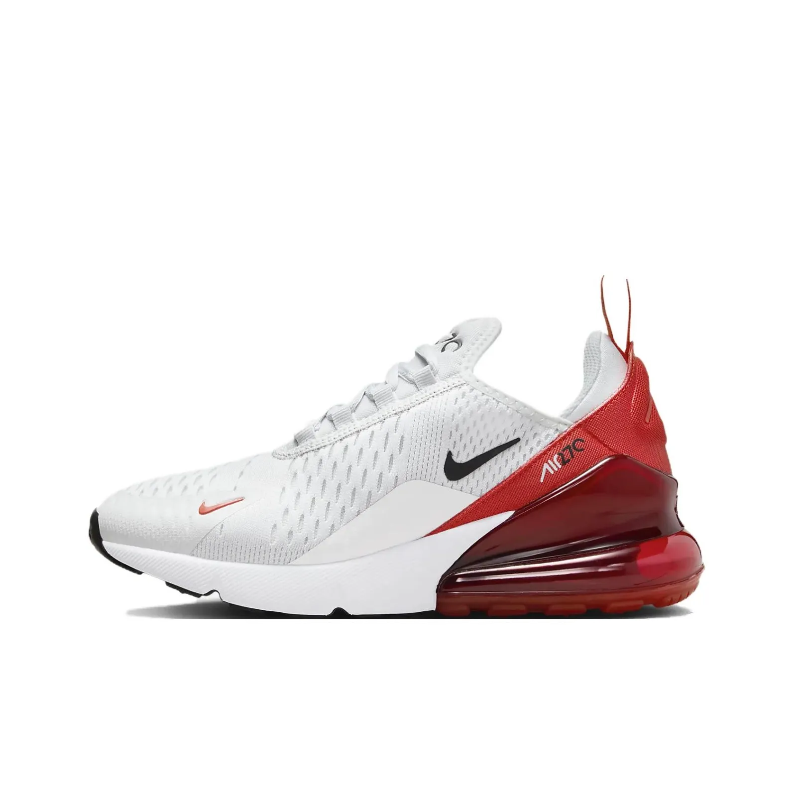 nike FW18 Air Max 270 Slip Resistant And Breathable Kids Lifestyle Shoes White Red Teenagers