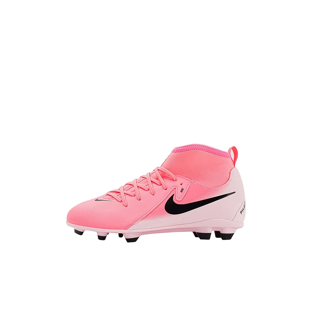 Nike Phantom Luna 2 Устойчивый к истиранию Дышащий MID Топ Футбольные бутсы Розовый Детский