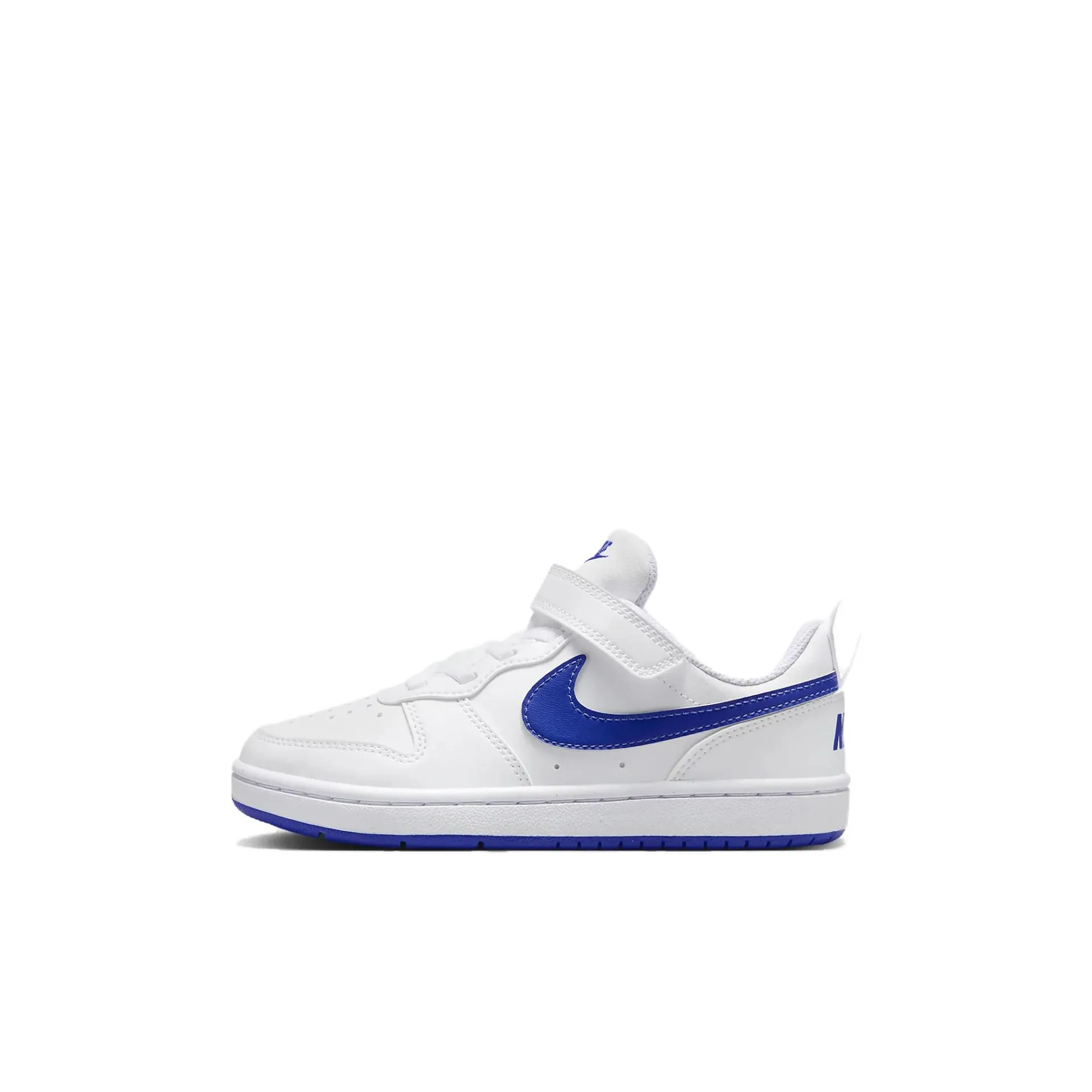 Nike Court Borough Slip Resistant Низкий Топ Детские Скейтбординги Белый Синий Дети Возраст 3-7 Лет