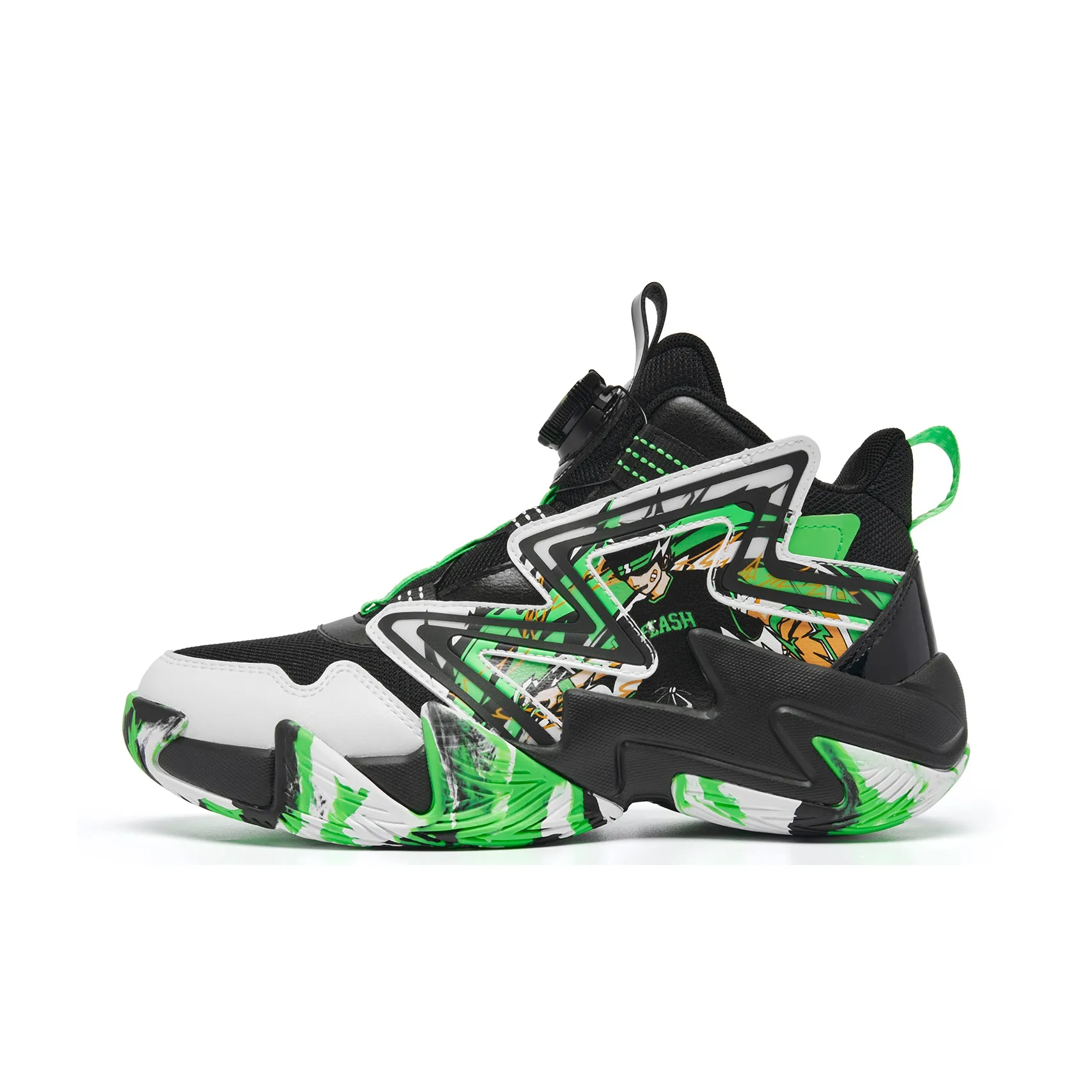 QIAODAN Slip-resistant Abrasion-resistant MID Топ Детские Баскетбольные Кроссовки Черный Зеленый Подростки