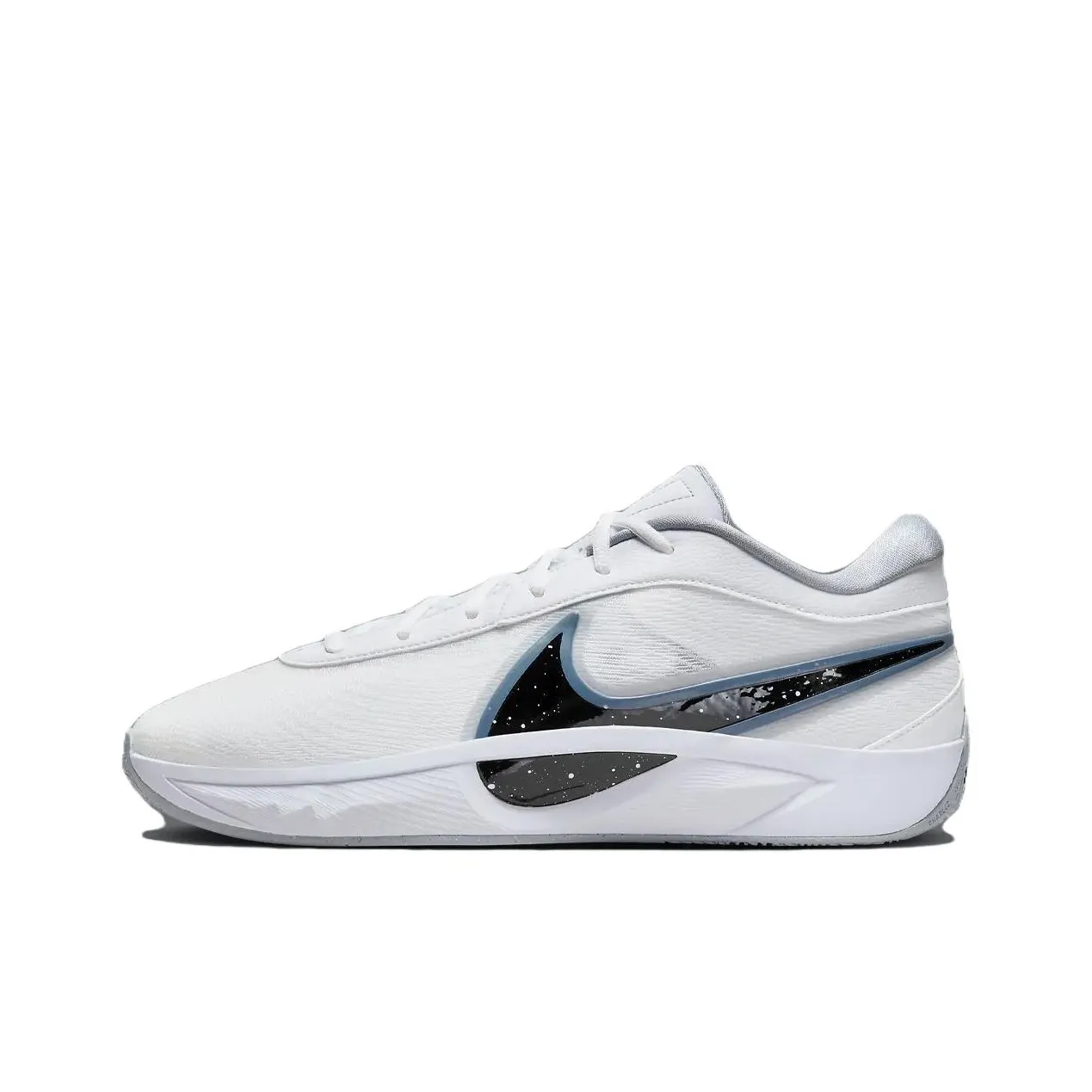 Nike Giannis Freak 6 Устойчивые к истиранию Низкие Кроссовки для Баскетбола Детские Белые Черные