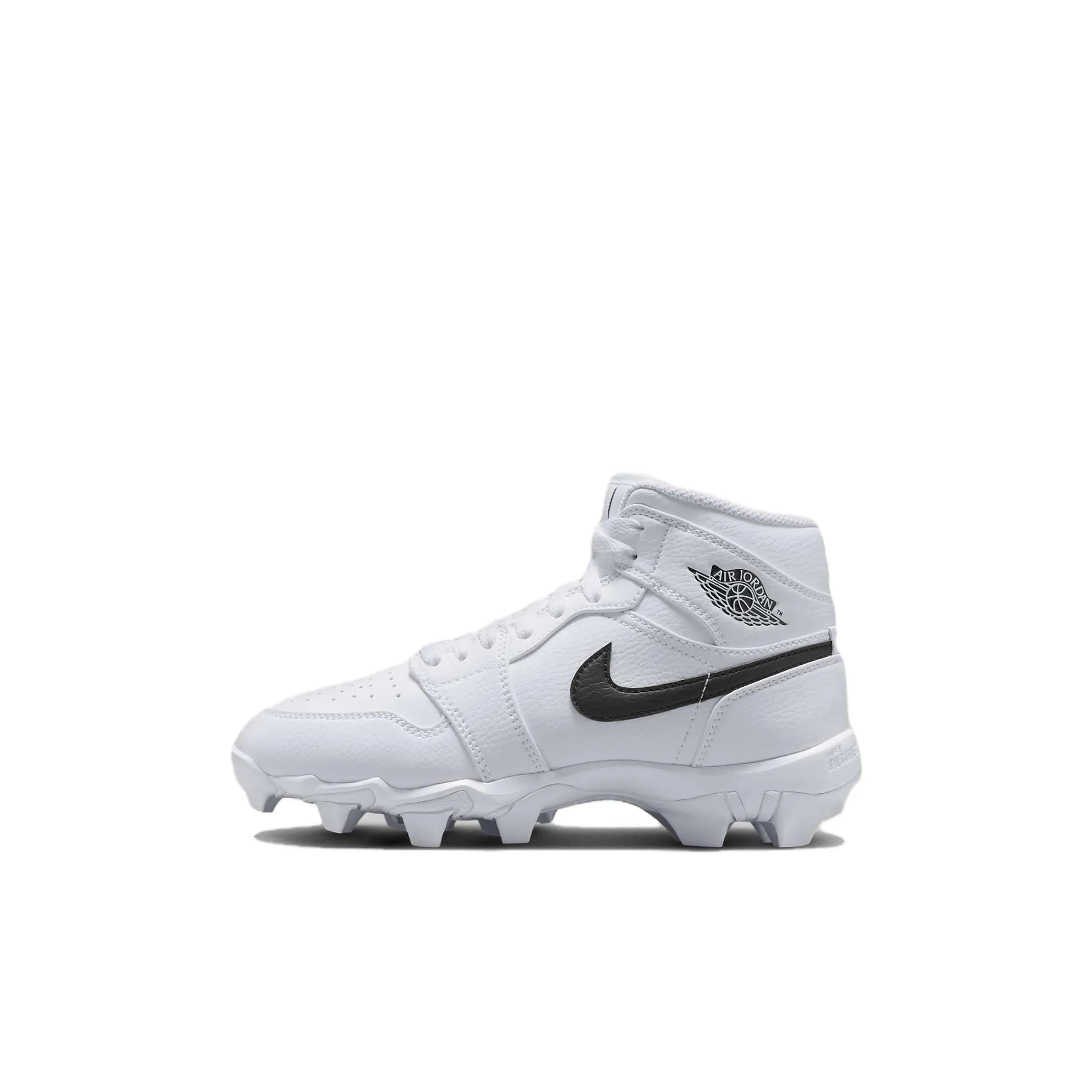 Jordan Air Jordan 1 MID Устойчивый к истиранию Противоскользящий MID Топ Детские тренировочные кроссовки Белый Черный Детский