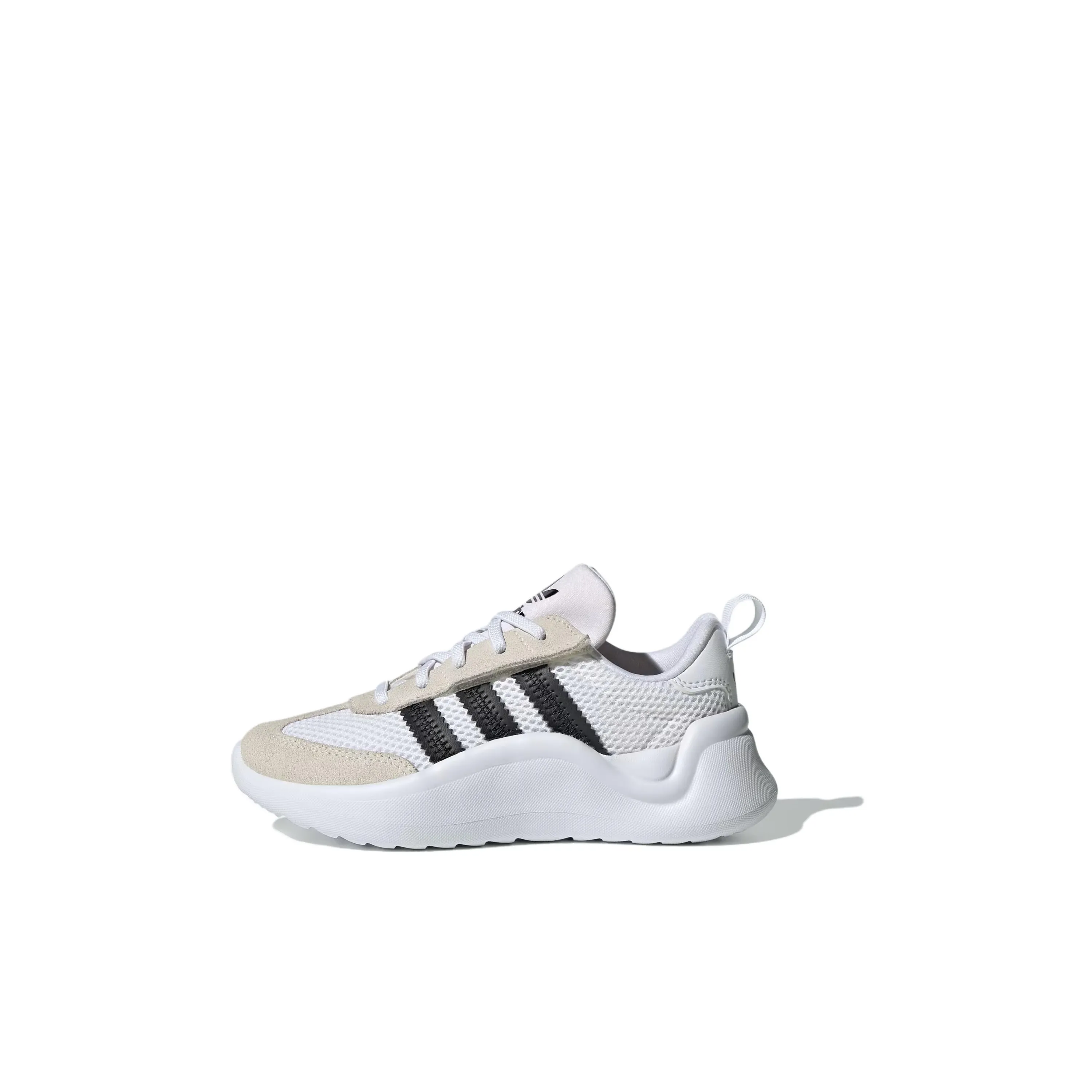 Adidas Originals AdiFOM Амортизация Устойчивый к истиранию Дышащий Низкий Верх Детские Лифтайнер Белый Черный Детский