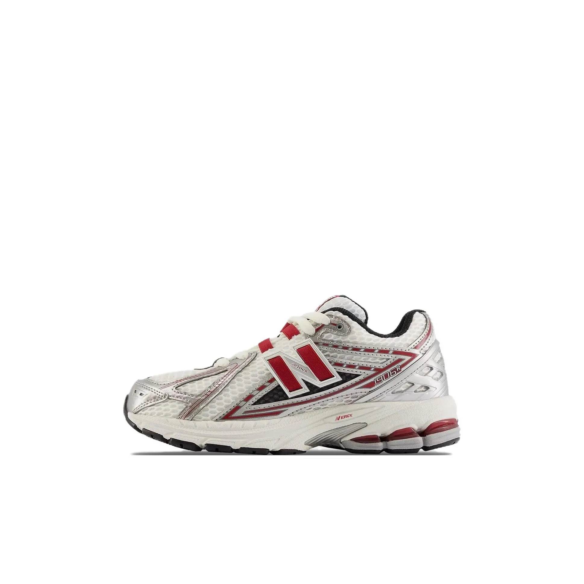 New Balance EA Low Top Kids Lifestyle Shoes White Silver Red Kids'