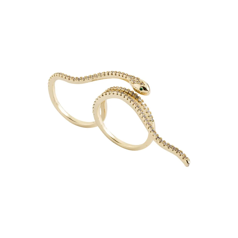 NAME.S Гальванизированный K Золотой с Циркон Кольца Унисекс Золотой