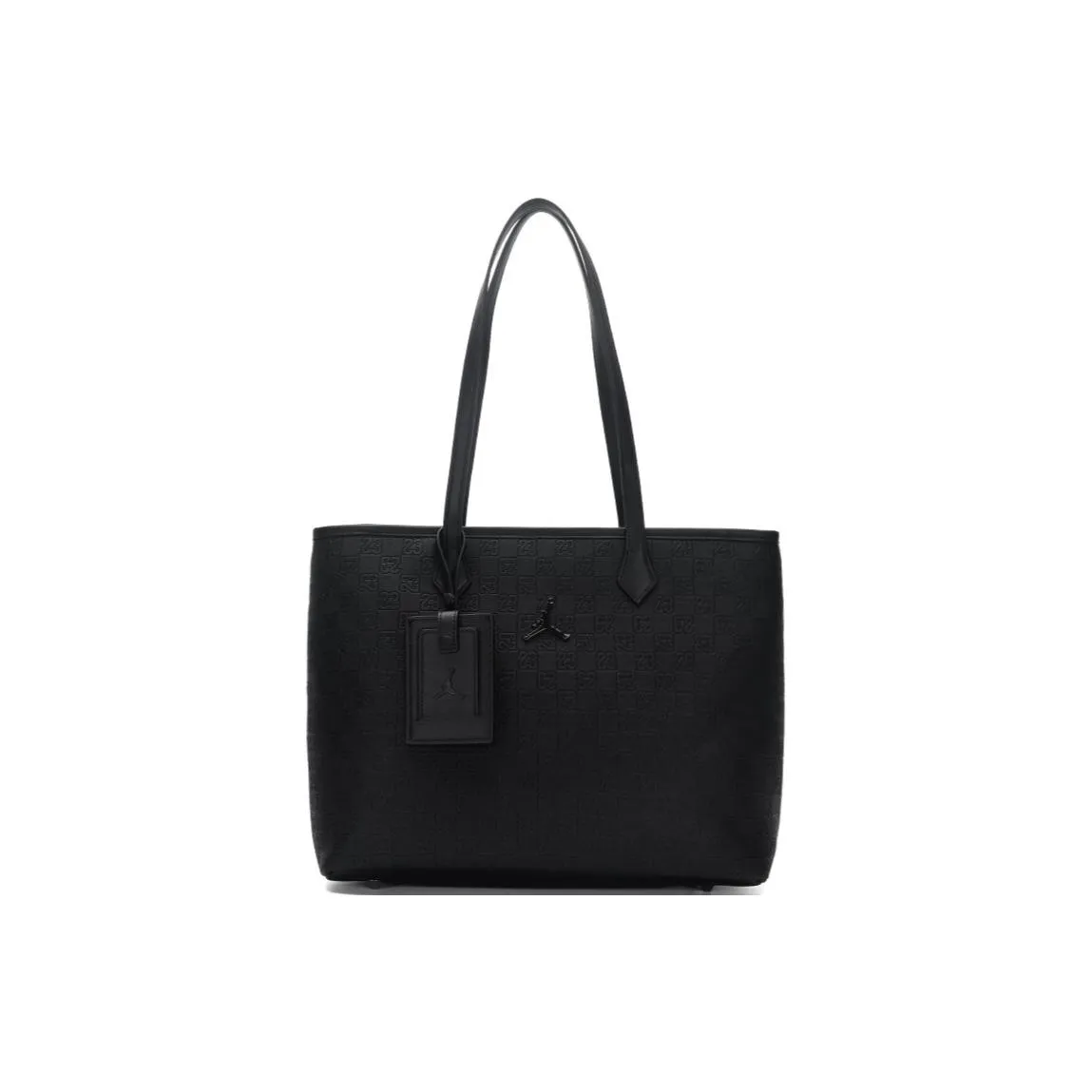 Jordan Synthetic Leather Tote Bag, Shopping Bag, Handbag Unisex Black