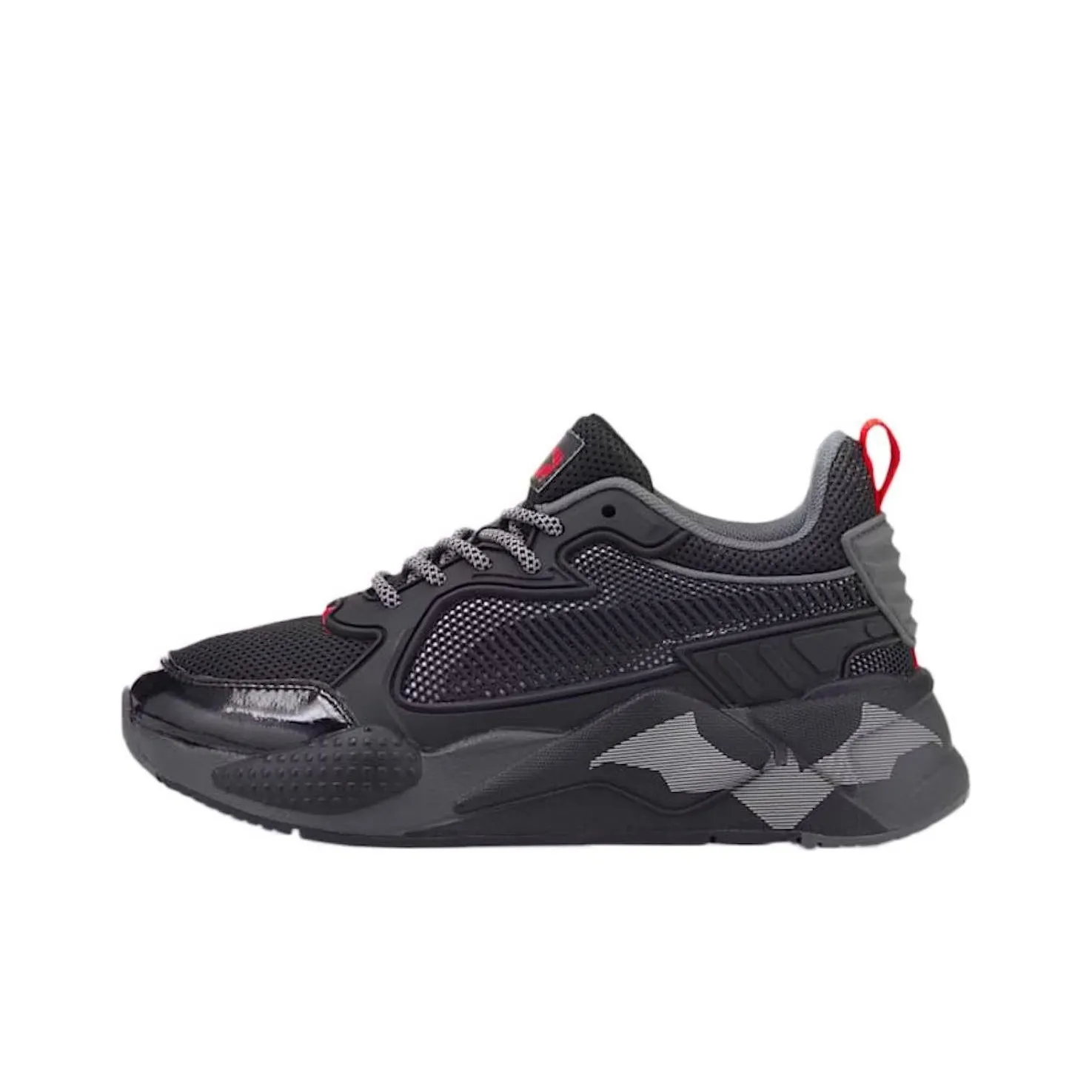 Batman x PUMA RS X Kids Lifestyle Shoes Black Gray Teenagers