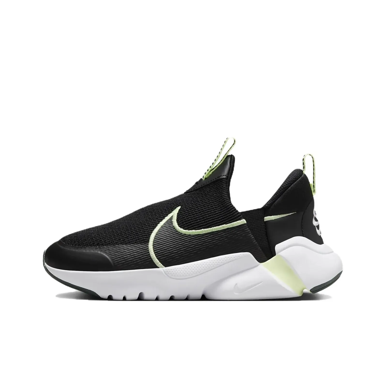 Nike Flex Plus 2 Anti Slip Wear Resistant Low Top Kids' Running Shoes Black Green