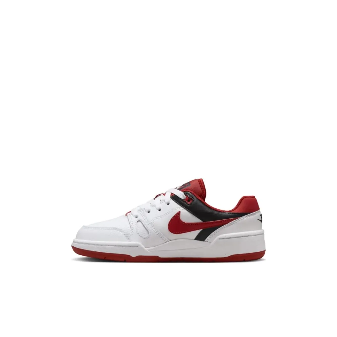 nike FW18 Full Force Low Top Kids' Skateboarding Shoes White Red Teenagers