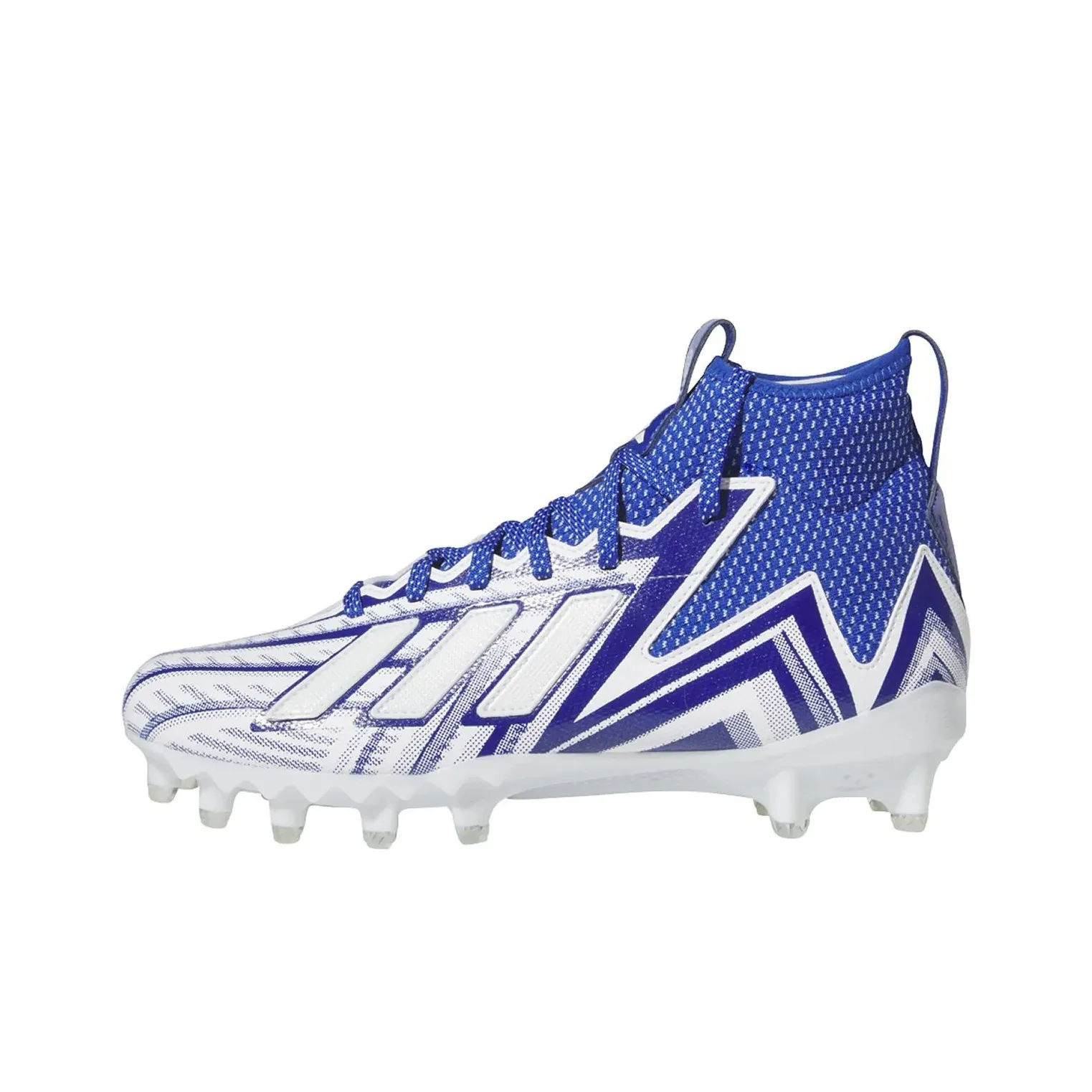 Adidas Anti Slip Wear Resistant Soccer Shoes Men's White Blue