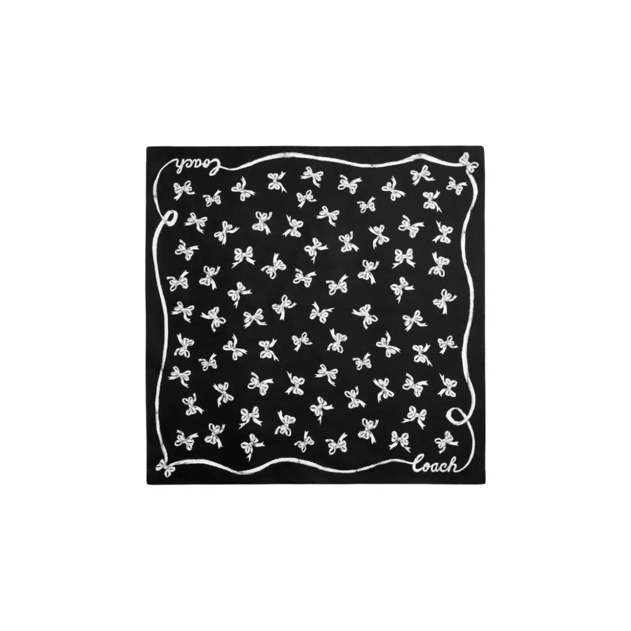 COACH Silk Headwraps Unisex Black