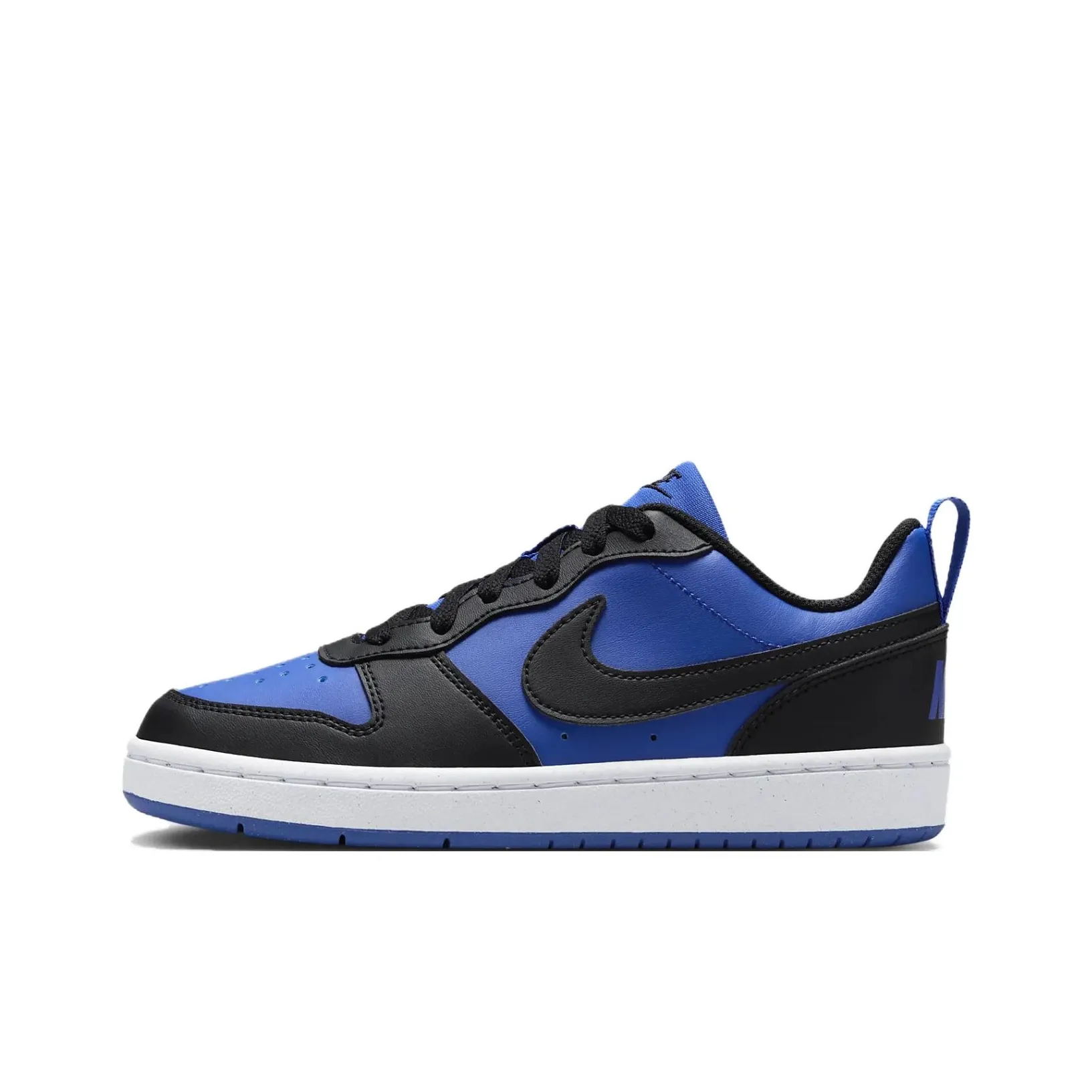 Nike Court Borough Recraft Anti Slip Wear Resistant Low Top Kids' Skateboarding Shoes Blue Black White